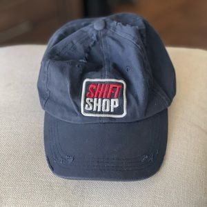 Beachbody Shift Shop Vintage Baseball Hat Cap Distressed Navy NWT